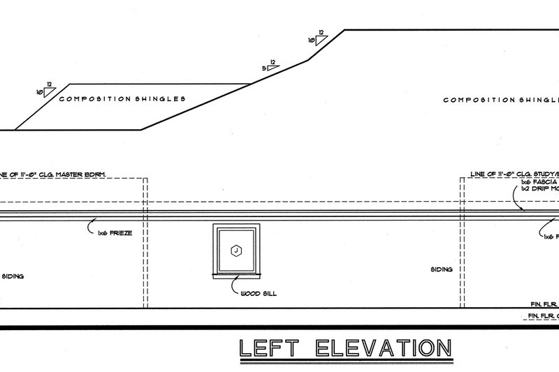 House Blueprint - Exterior - Front Elevation 4 for Craftsman House Plan #20-164 - 3 bed, 3 bath