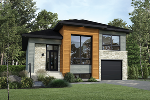 Contemporary Exterior - Front Elevation Plan #25-4881