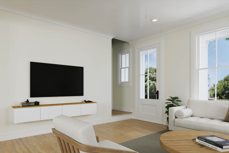 Architectural House Design - Interior - Family Room 2 for Farmhouse House Plan #461-107 - 4 bed, 3 bath