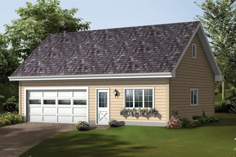 House Blueprint - Traditional Exterior - Front Elevation Plan #57-718