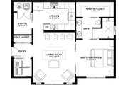 Cottage Style House Plan - 1 Beds 1 Baths 796 Sq/Ft Plan #126-222 