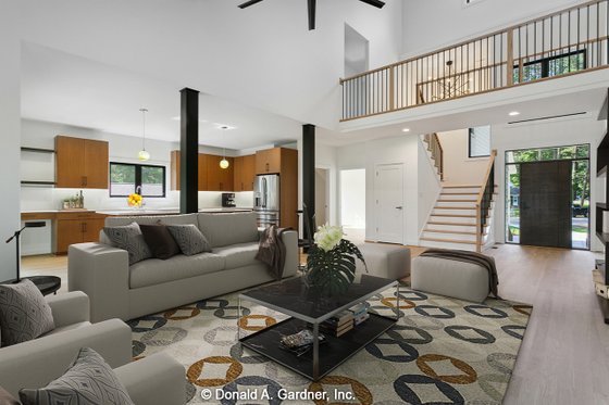 Interior - Family Room for Contemporary House Plan #929-268 - 4 bed, 3.5 bath
