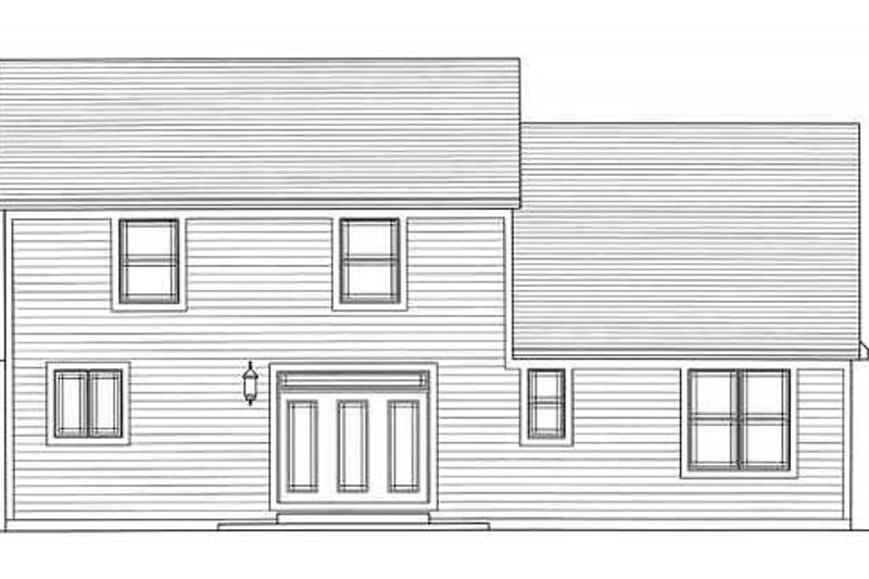 Home Plan - Exterior - Rear Elevation for Craftsman House Plan #46-494 - 4 bed, 2.5 bath