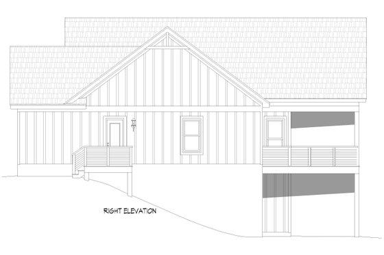 Exterior - Other Elevation 1 for Country House Plan #932-1350 - 3 bed, 2 bath