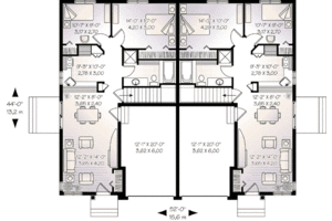 Floor Plan - Main Floor for Traditional House Plan #23-518 - 2 bed, 1 bath