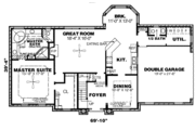 European Style House Plan - 4 Beds 2.5 Baths 2547 Sq/Ft Plan #34-117 
