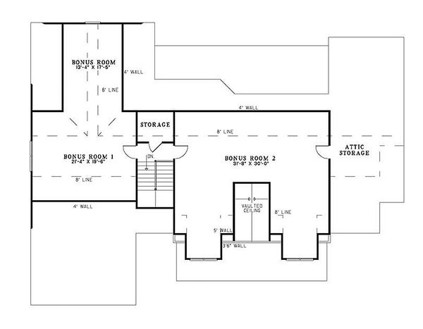Craftsman Floor Plan - Upper Floor Plan #17-2373
