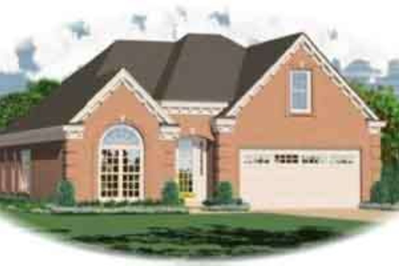 Traditional Style House Plan - 3 Beds 2 Baths 1489 Sq/Ft Plan #81-505 Exterior