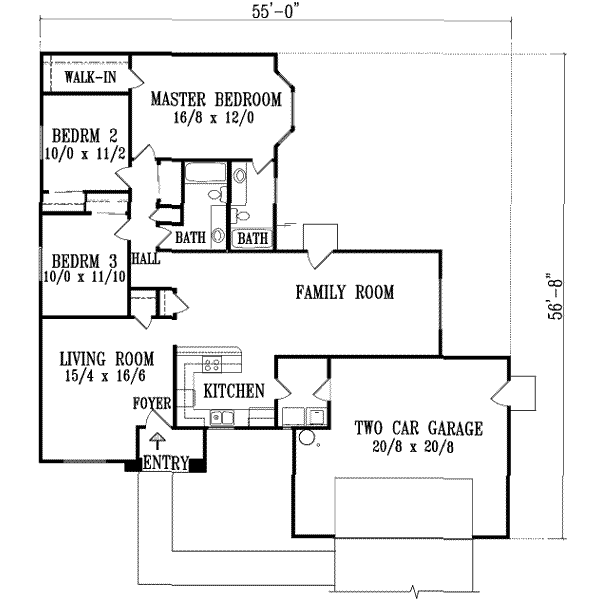 Traditional Floor Plan - Main Floor Plan #1-1296