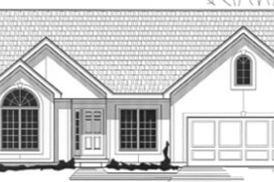 Exterior - Front Elevation for Traditional House Plan #67-853 - 3 bed, 2 bath