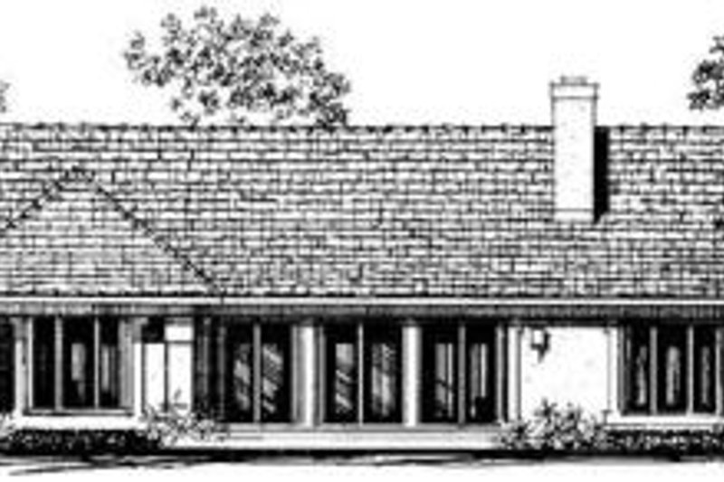 Dream House Plan - Exterior - Rear Elevation House Plan #72-138 - 3 bed, 2 bath