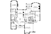 European Style House Plan - 4 Beds 4.5 Baths 4169 Sq/Ft Plan #141-114 