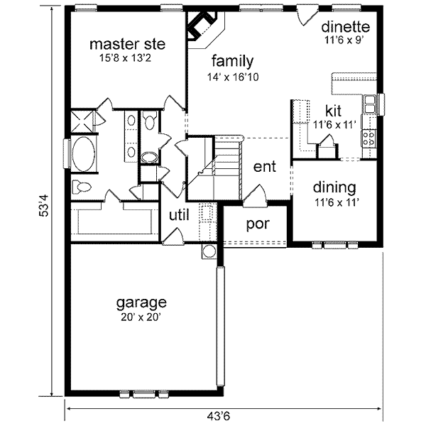 Home Plan - European Floor Plan - Main Floor Plan #84-235