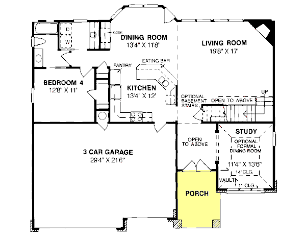 Traditional Floor Plan - Main Floor Plan #20-172