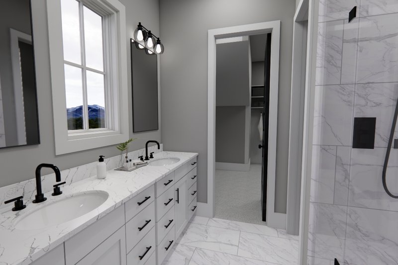 Architectural House Design - Interior - Master Bathroom for Farmhouse House Plan #51-1266 - 3 bed, 3.5 bath