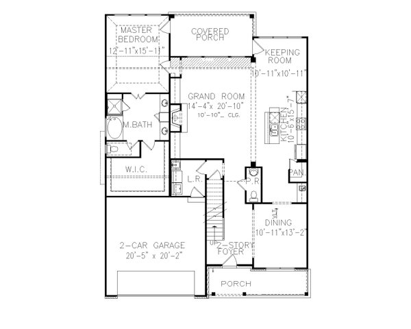 Traditional Floor Plan - Main Floor Plan #54-582