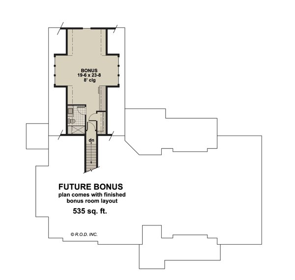 Farmhouse Floor Plan - Upper Floor Plan #51-1305