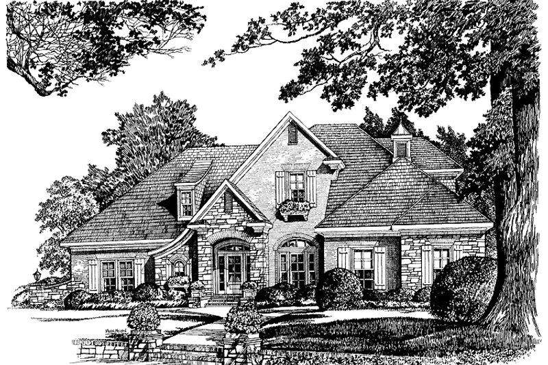 Dream House Plan - Exterior - Front Elevation 3 for Country House Plan #952-262 - 4 bed, 3.5 bath
