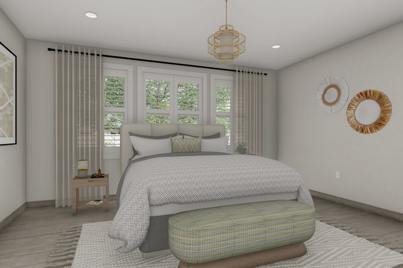House Blueprint - Interior - Master Bedroom for Ranch House Plan #1060-170 - 3 bed, 2 bath