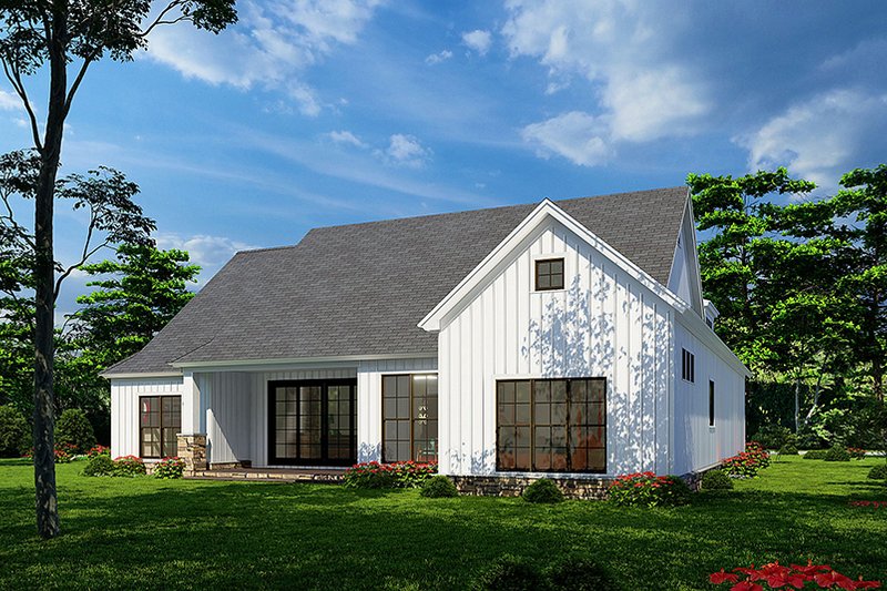 House Blueprint - Exterior - Rear Elevation 1 for Cottage House Plan #923-263 - 3 bed, 2 bath
