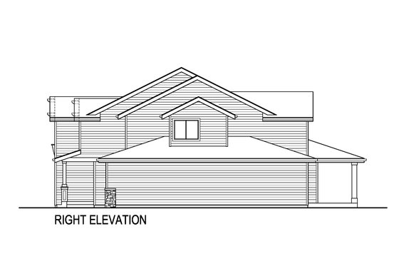 Exterior - Other Elevation 1 for Traditional House Plan #569-84 - 5 bed, 3 bath