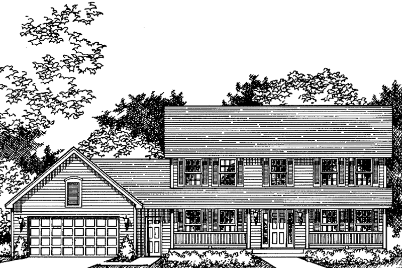 Home Plan - Exterior - Front Elevation 3 for Classical House Plan #51-719 - 3 bed, 2.5 bath