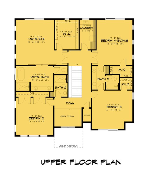 Dream House Plan - Farmhouse Floor Plan - Upper Floor Plan #1066-245