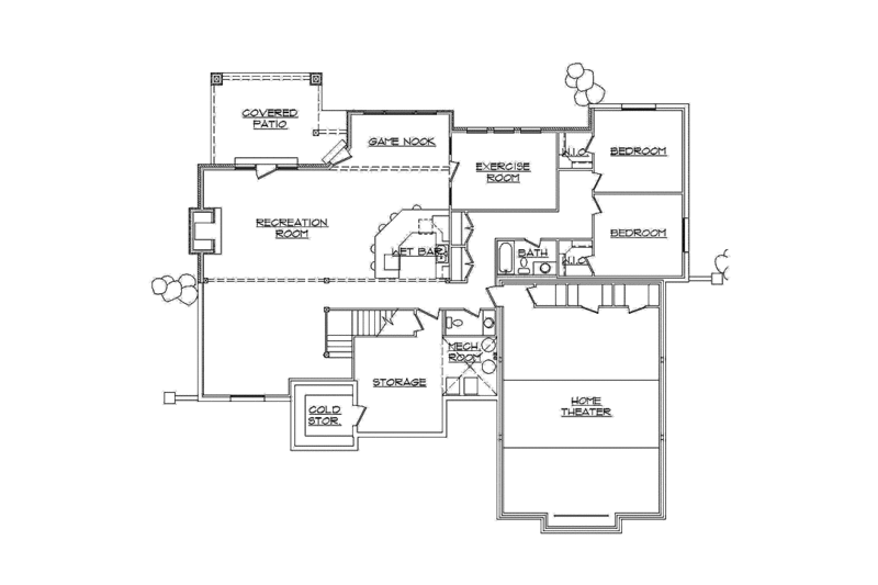 Dream House Plan - Country Floor Plan - Lower Floor Plan #945-79