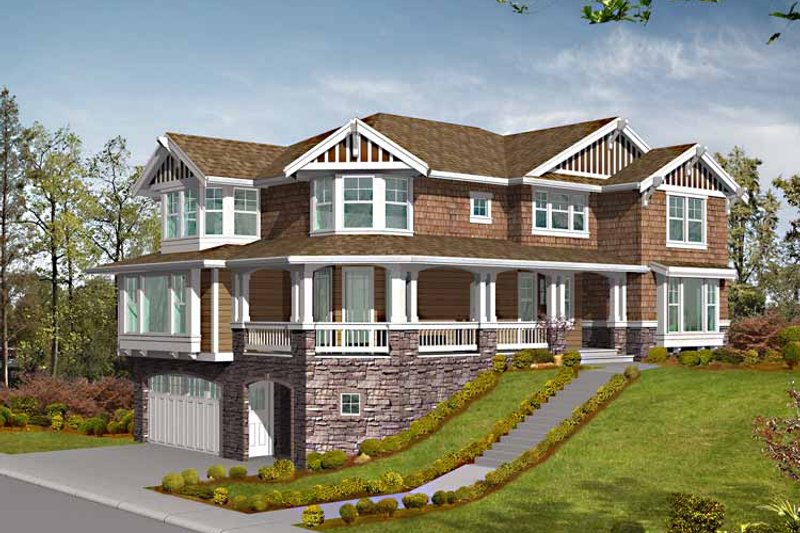 Dream House Plan - Craftsman Exterior - Front Elevation Plan #132-459