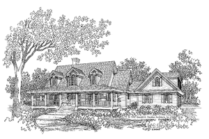 Country Exterior - Front Elevation Plan #929-551