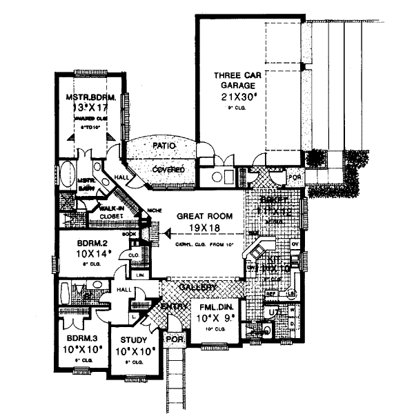 European Floor Plan - Main Floor Plan #310-925