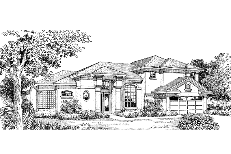 Dream House Plan - Mediterranean Exterior - Front Elevation Plan #417-776