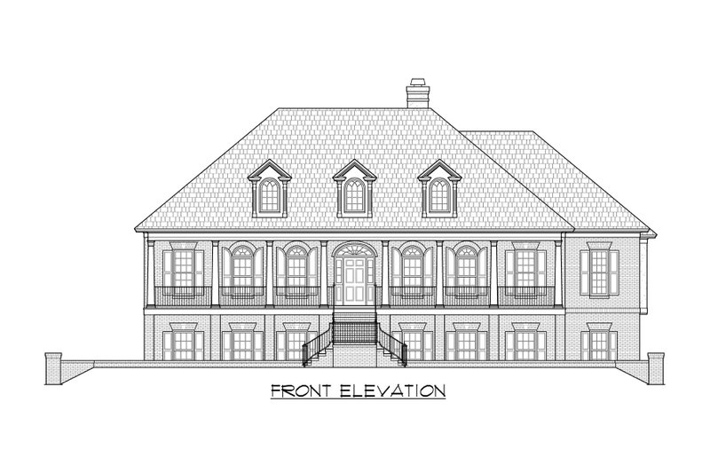 Home Plan - Exterior - Front Elevation 4 for Country House Plan #1054-87 - 4 bed, 3.5 bath