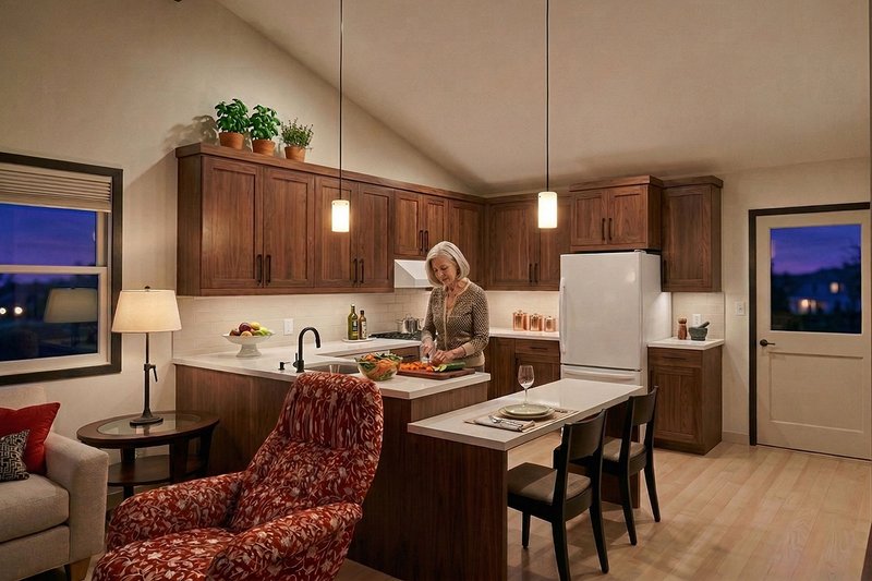 Dream House Plan - Interior - Kitchen for Modern House Plan #1099-17 - 1 bed, 1 bath