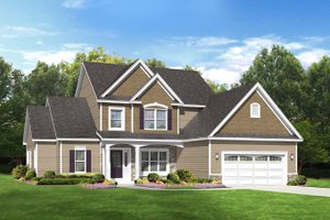 House Design - Exterior - Front Elevation for Traditional House Plan #1010-75 - 3 bed, 2.5 bath
