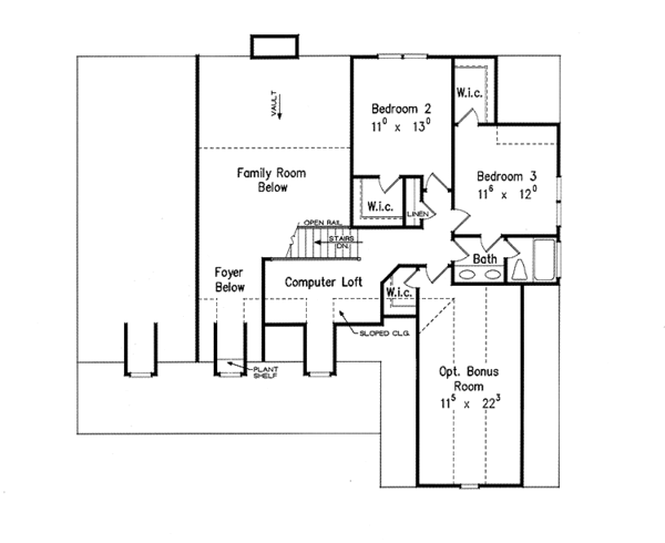 Architectural House Design - Country Floor Plan - Upper Floor Plan #927-559
