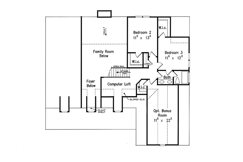Home Plan - Floor Plan - Upper Floor for Country House Plan #927-559 - 4 bed, 3 bath
