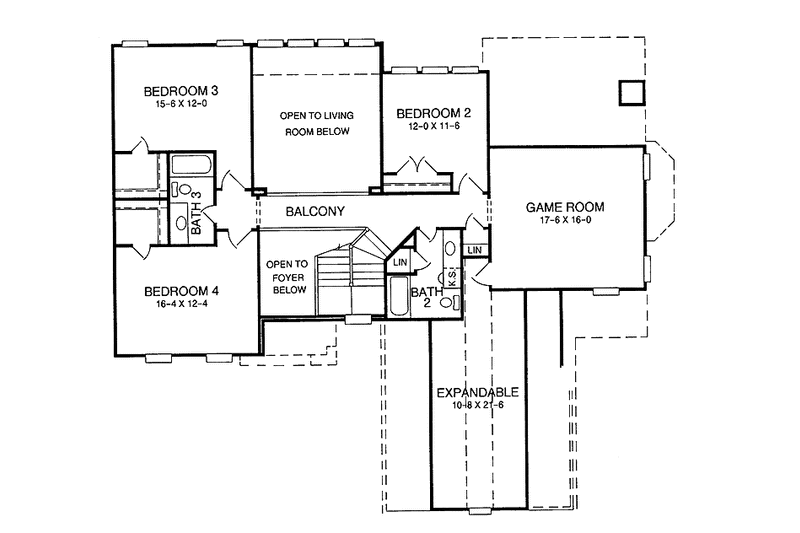 House Plan Design - Floor Plan - Upper Floor for Traditional House Plan #952-213 - 4 bed, 3.5 bath