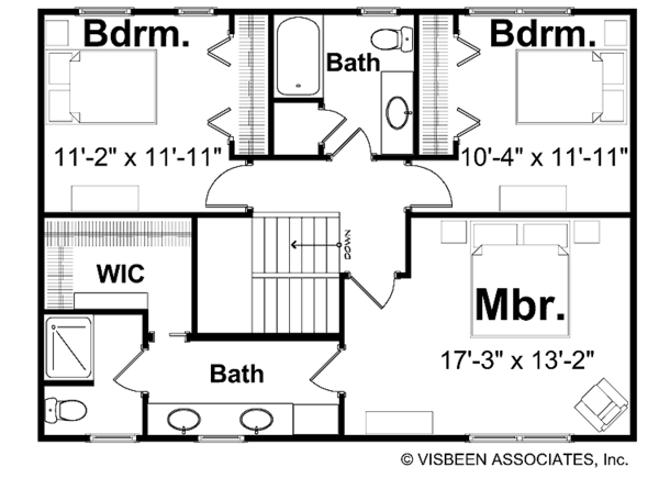 Home Plan - Country Floor Plan - Upper Floor Plan #928-96