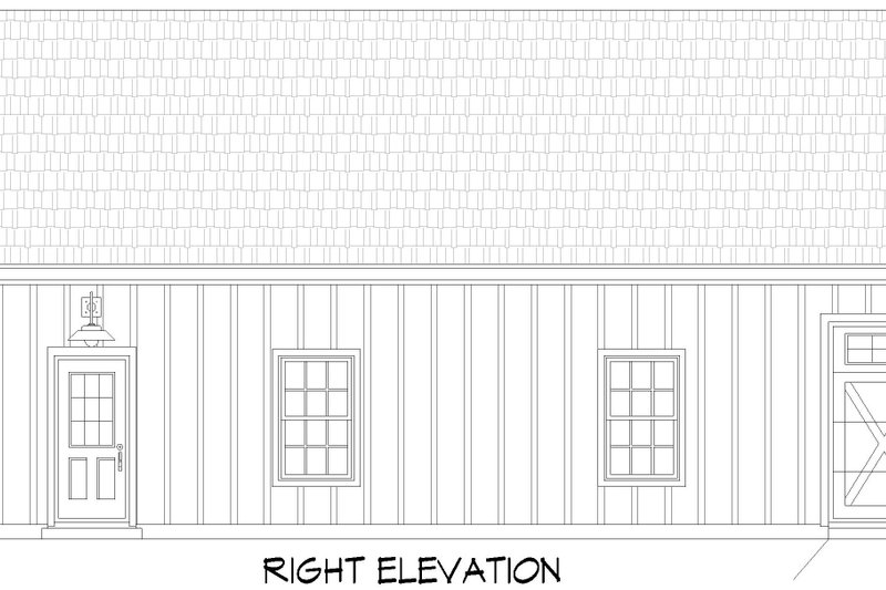 Architectural House Design - Exterior - Other Elevation 1 for Barndominium House Plan #932-1175, 0 bath