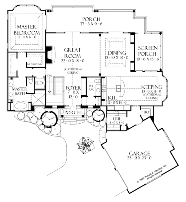 House Plan Design - European Floor Plan - Main Floor Plan #929-899