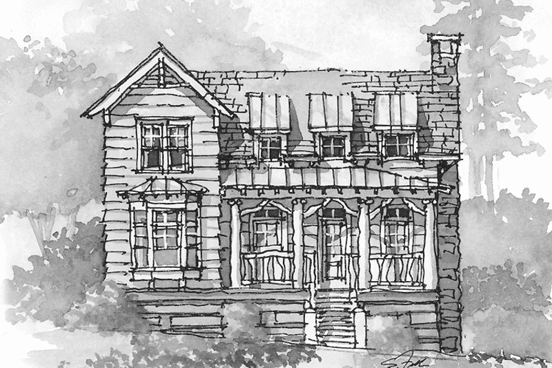 Dream House Plan - Exterior - Front Elevation 3 for Country House Plan #429-314 - 3 bed, 2 bath