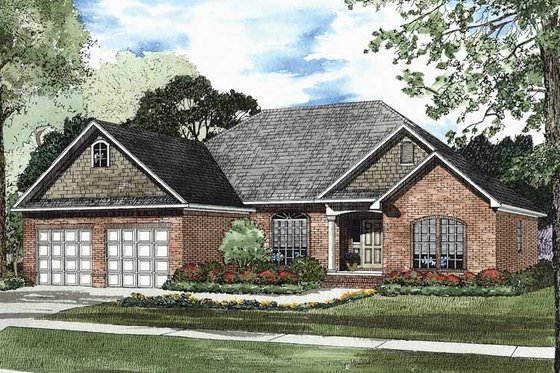 Exterior - Front Elevation 3 for Traditional House Plan #17-2877 - 3 bed, 2 bath