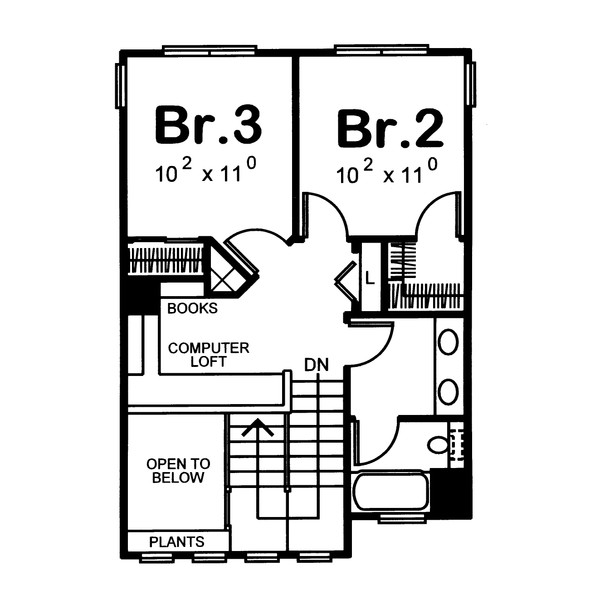 Dream House Plan - Craftsman Floor Plan - Upper Floor Plan #20-2221