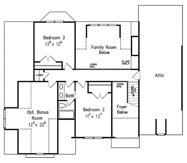 Dream House Plan - Country Floor Plan - Upper Floor Plan #927-425