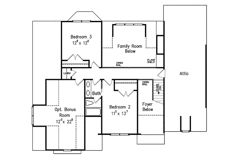 Home Plan - Floor Plan - Upper Floor for Country House Plan #927-425 - 3 bed, 2.5 bath