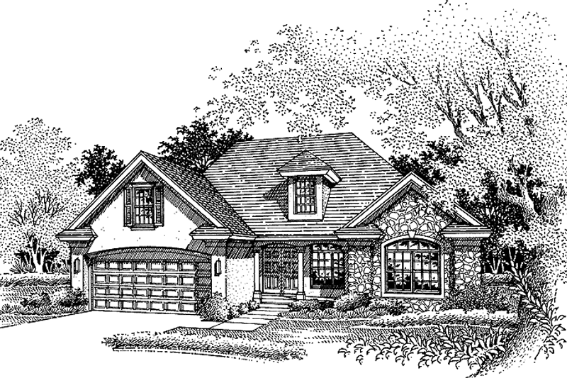 Dream House Plan - European Exterior - Front Elevation Plan #320-535