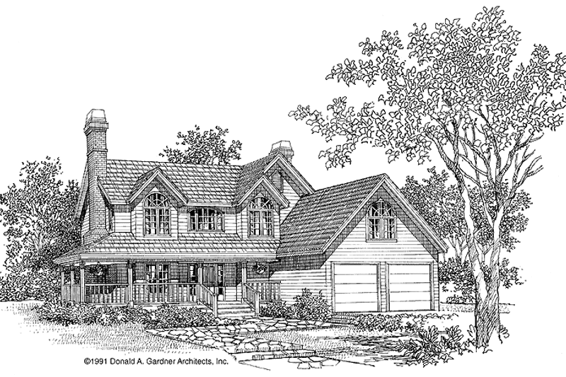Home Plan - Exterior - Front Elevation 3 for Victorian House Plan #929-94 - 4 bed, 2.5 bath