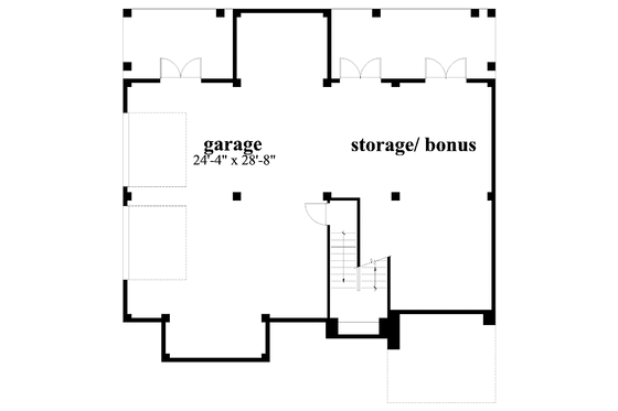Floor Plan - Lower Floor for Mediterranean House Plan #930-127 - 3 bed, 2.5 bath