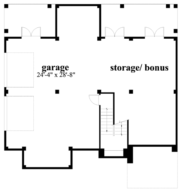 Architectural House Design - Mediterranean Floor Plan - Lower Floor Plan #930-127